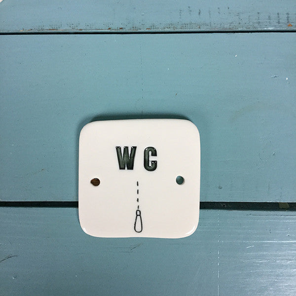 WC sign - black