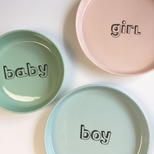 baby plate - white