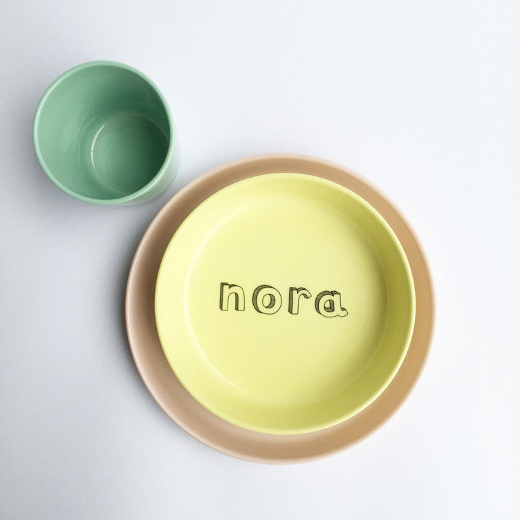 Bowl with "alphabet" letters
