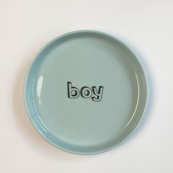 boy plate - blue