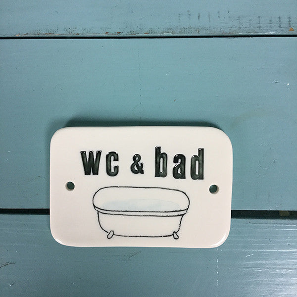 WC & bath-tub sign