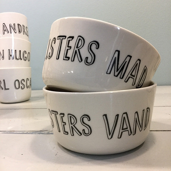 Madskål til husdyret - Liebe bogstaver