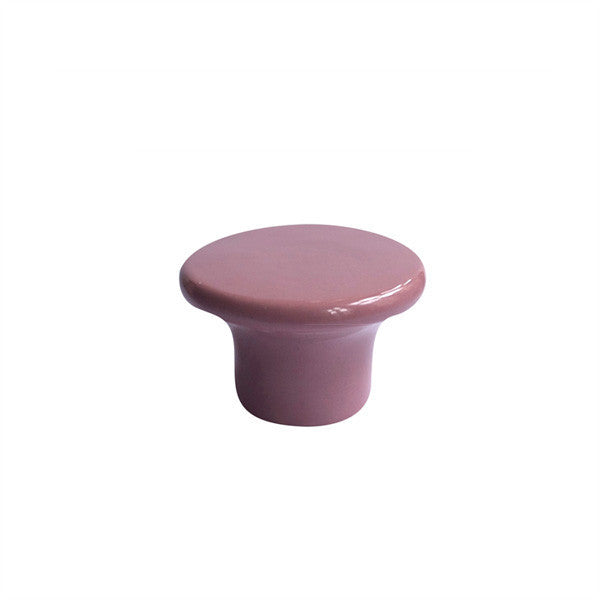 Stort porcelæns greb - Rosa